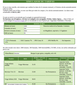 Simulador Tarifas App